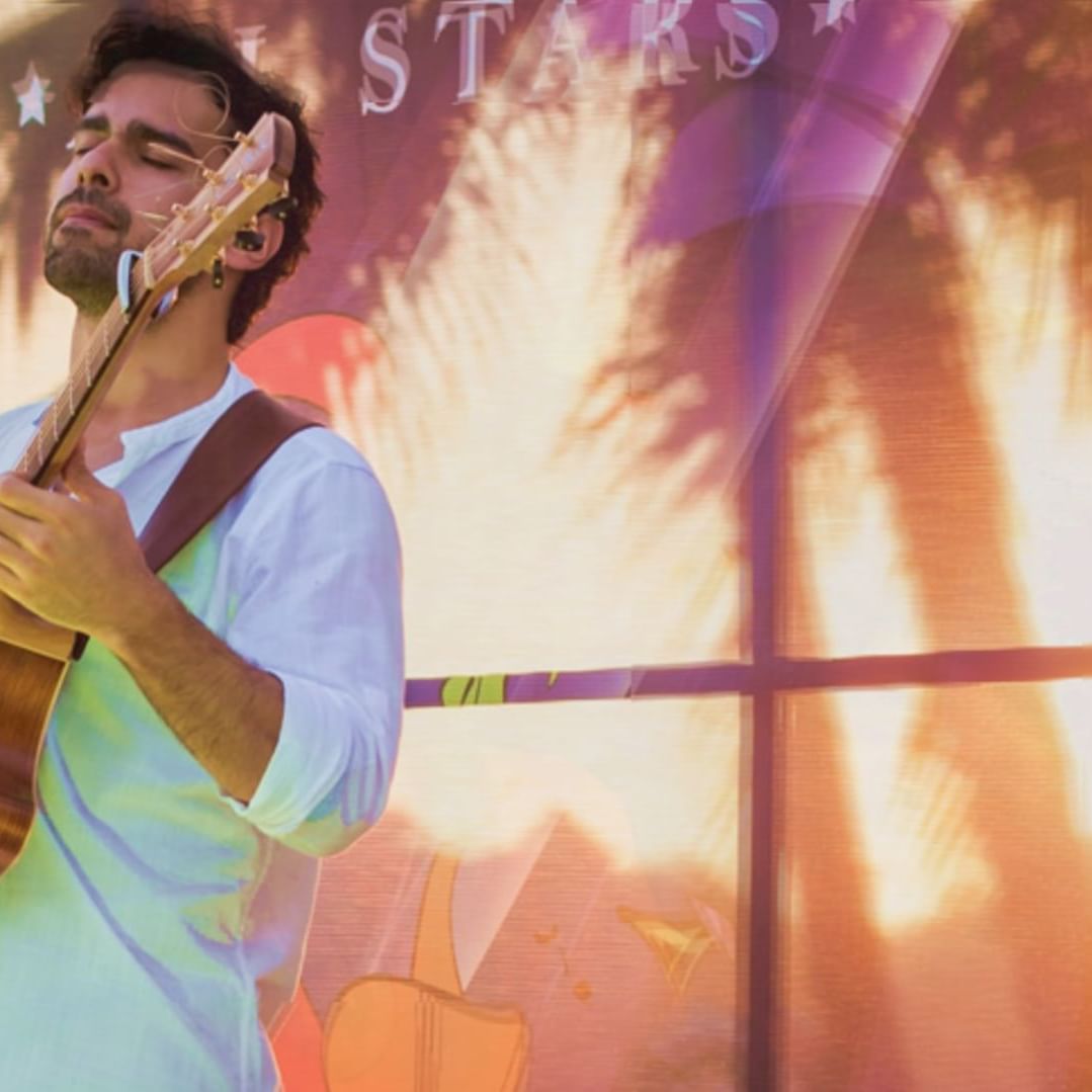 Guitarist playing at International Guitar Festival, Cala de Mar