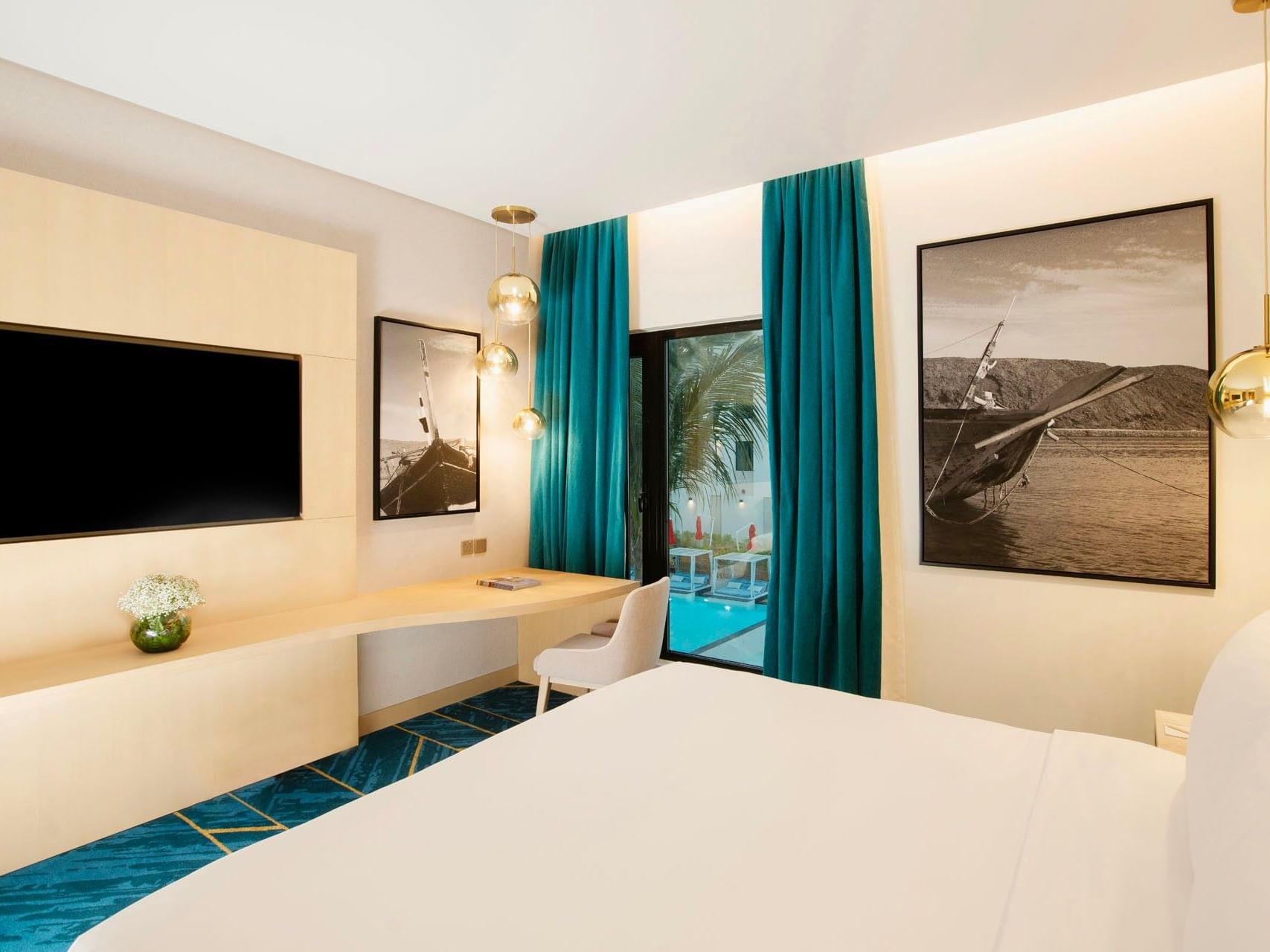 Three bedroom apartment pool view at Maani Muscat Hotel & Suites