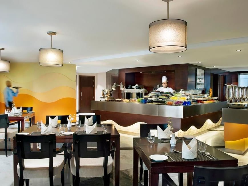 Table setting in New Season Restaurant at City Seasons Towers