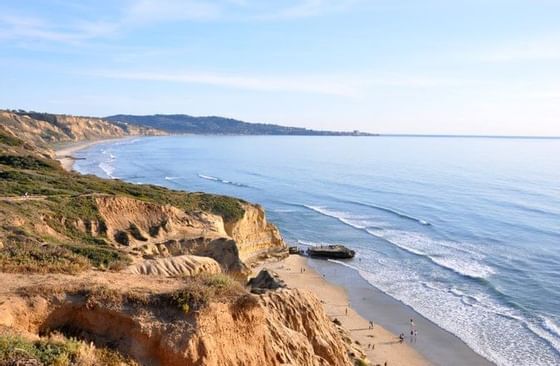 Aerial view of a beach near Inn by the Sea at La Jolla