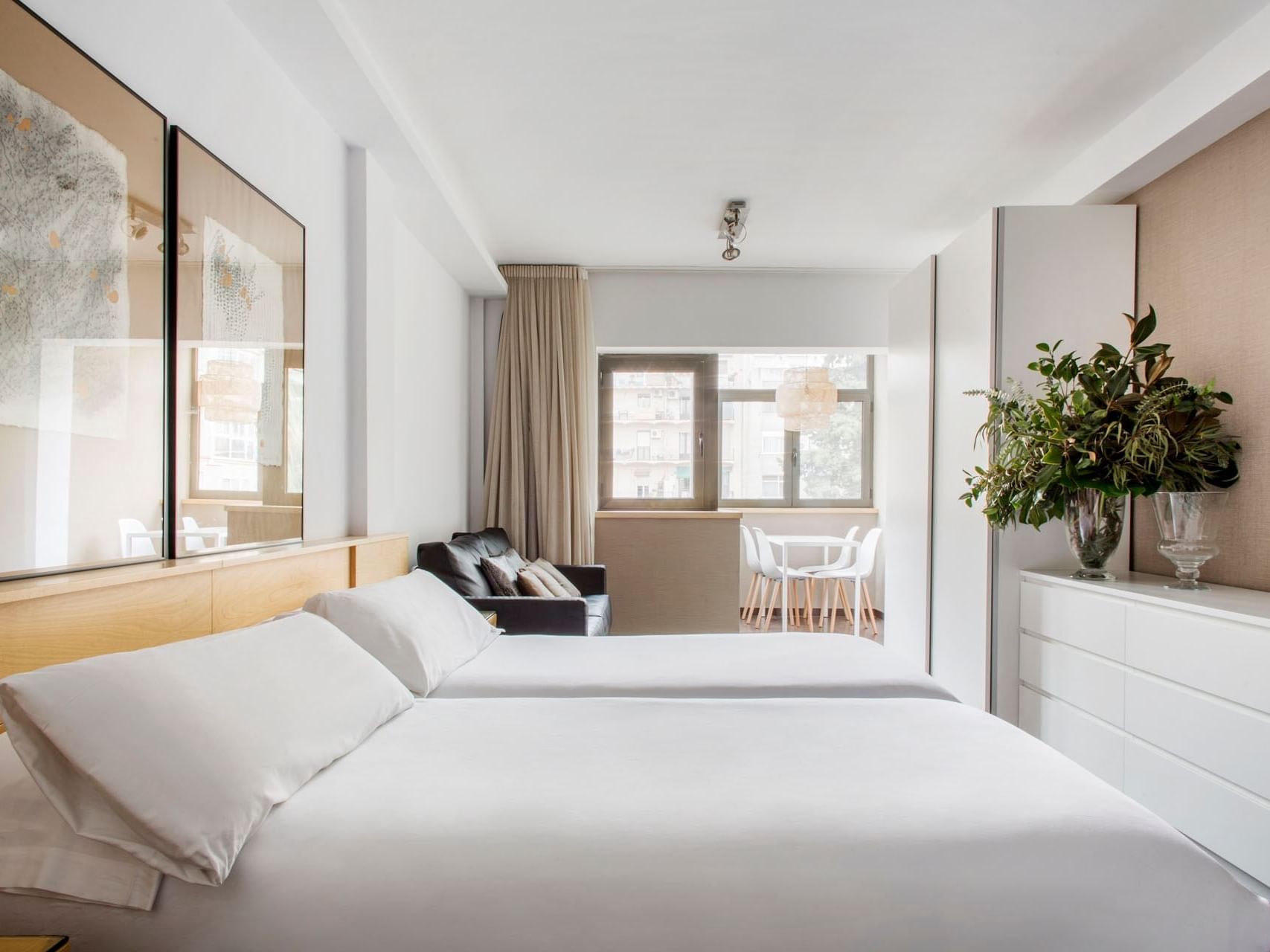 Interior of the Superior bedroom at  Barcelona Apartments