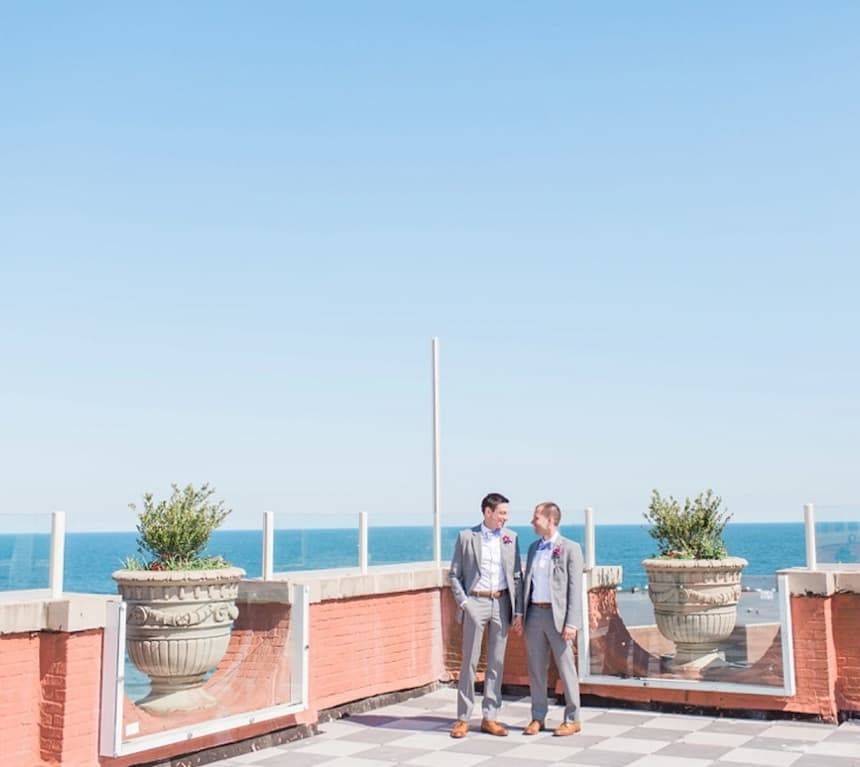 rooftop wedding ceremonies with ocean views