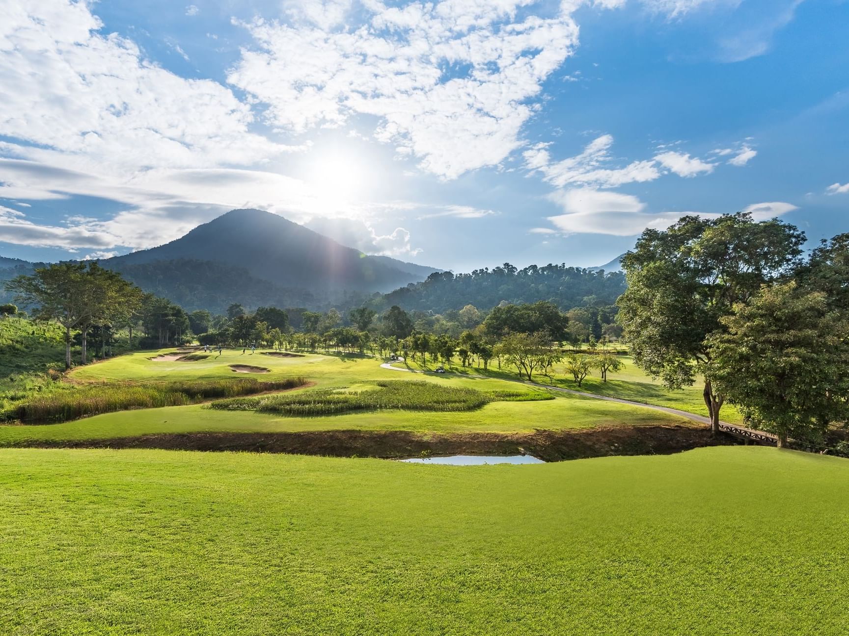 Landscape view of the golf course at Chatrium Golf Resort