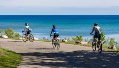 Bike along Lake Michigan in Charlevoix, MI