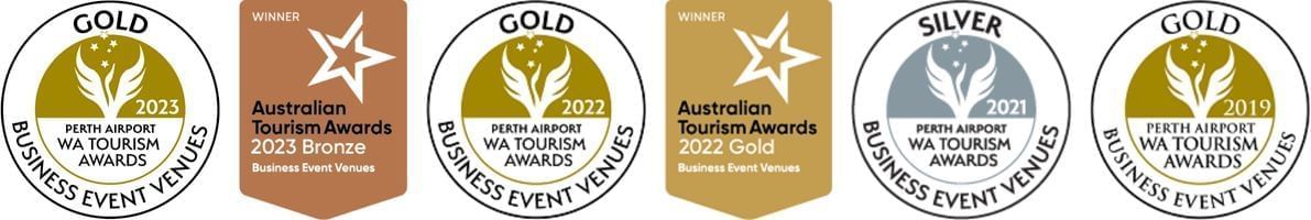 Collection of awards that Pullman Bunker Bay Resort have won since 2019 in category of Business Events Venue