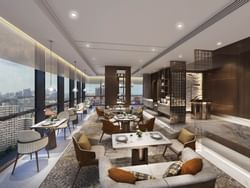 Seating in Momentus club lounge, Momentus Hotel Alexandra