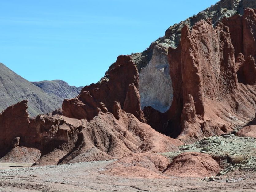 view of Rainbow Valley near NOI Casa Atacama hotel 
