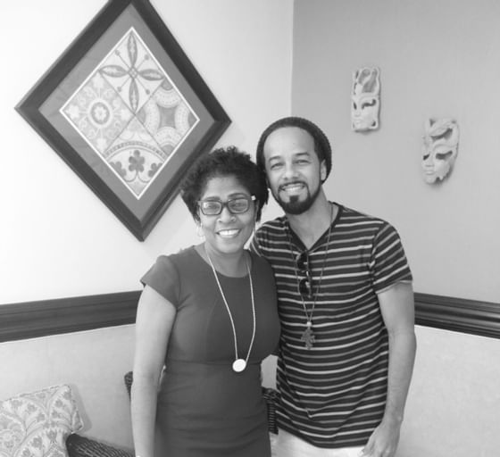 A black & white photo of a man and woman, Jamaica Pegasus Hotel