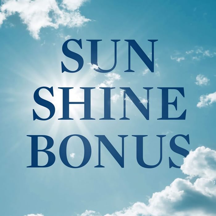 Sunshine Bonus offer poster at Falkensteiner Hotels