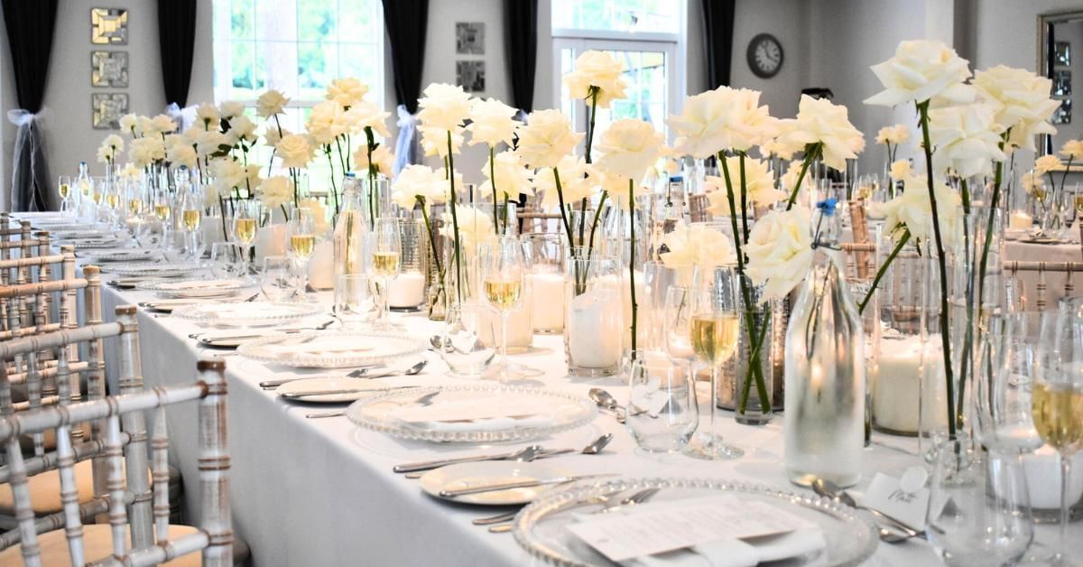Wedding breakfast in garden suite at Gorse Hill one of the best African wedding venues