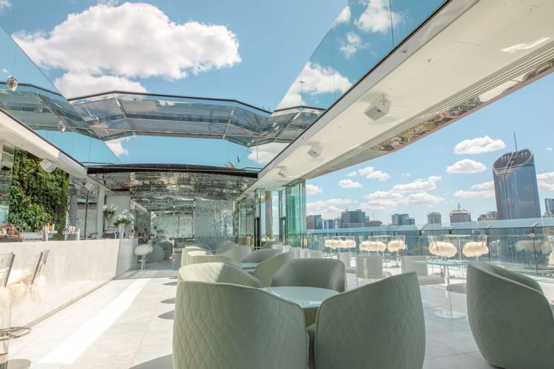 The Terrace Restaurant Dining area at Emporium Hotels Southbank