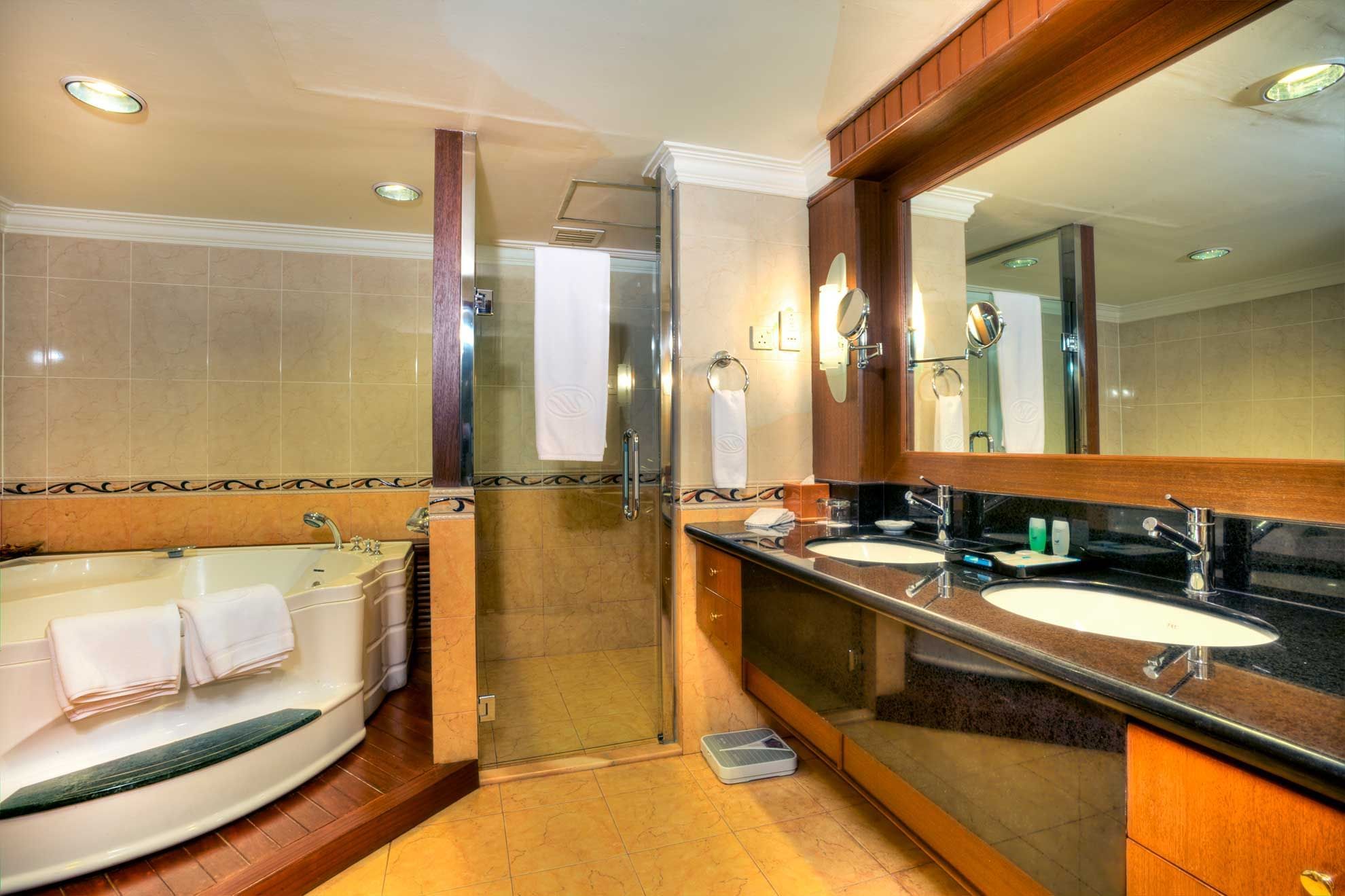 Bathroom vanity area in Presidential Suite at Sunway Hotel Phnom Penh