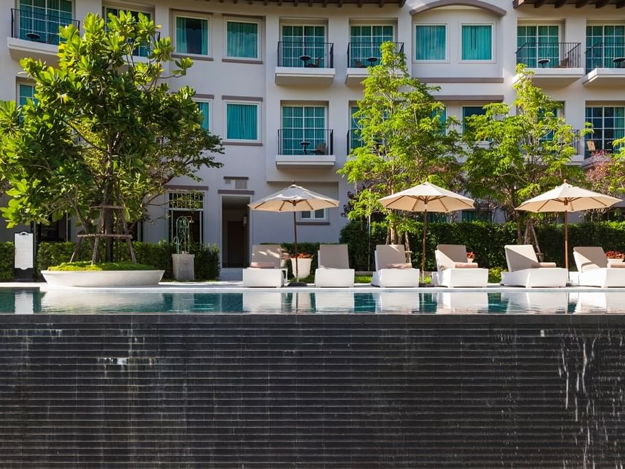 Hotel exterior view from Infinity pool at U Hotels & Resorts