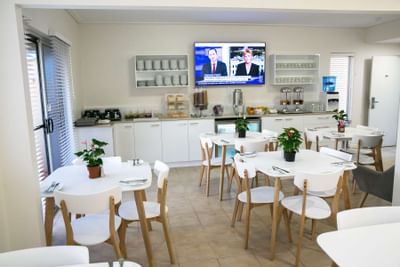 Mini dining hall interior at Nesuto Hotels