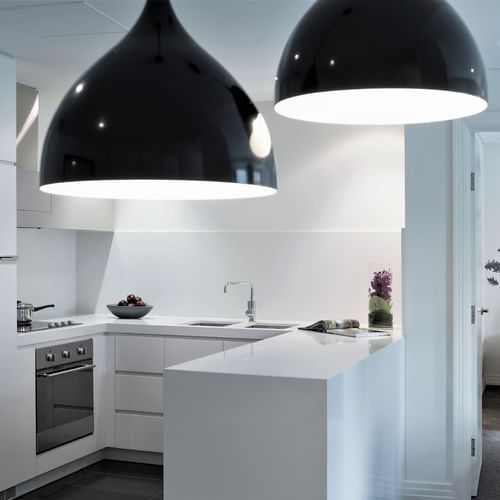 2 Bedroom 2 Bathroom Apartment Kitchen area at Como Melbourne
