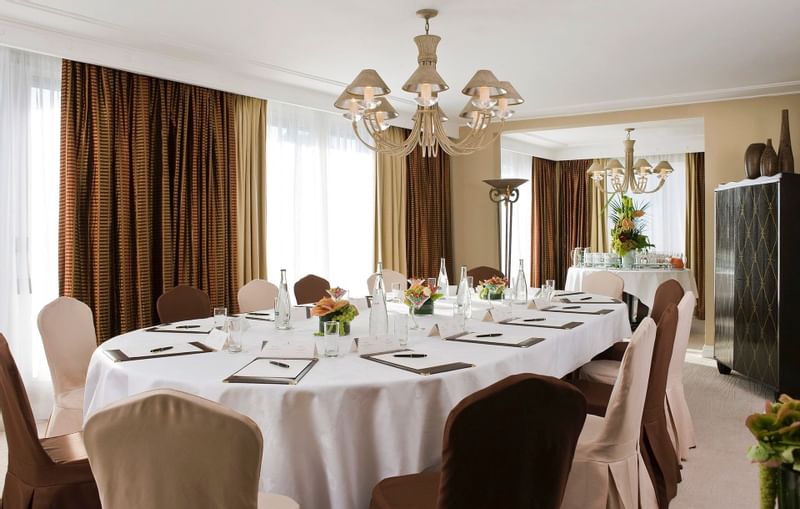 Conference-type event room in Penthouse Presidential Suite at Warwick Paris Champs Elysées