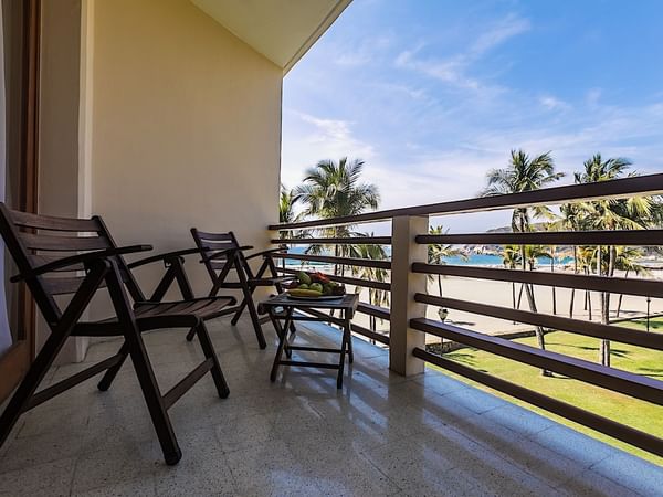 Outside terrace in Deluxe King Ocean View Room at Pierre Mundo Imperial