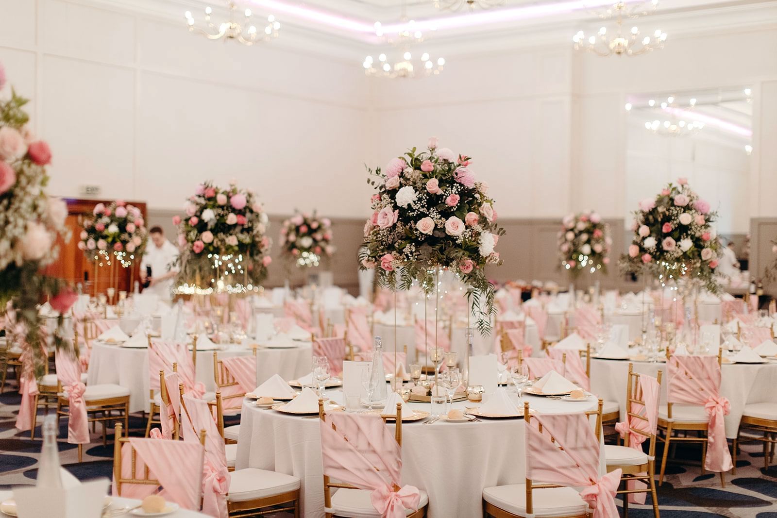 Banquet table decors at a Wedding Reception in Pullman Cairns