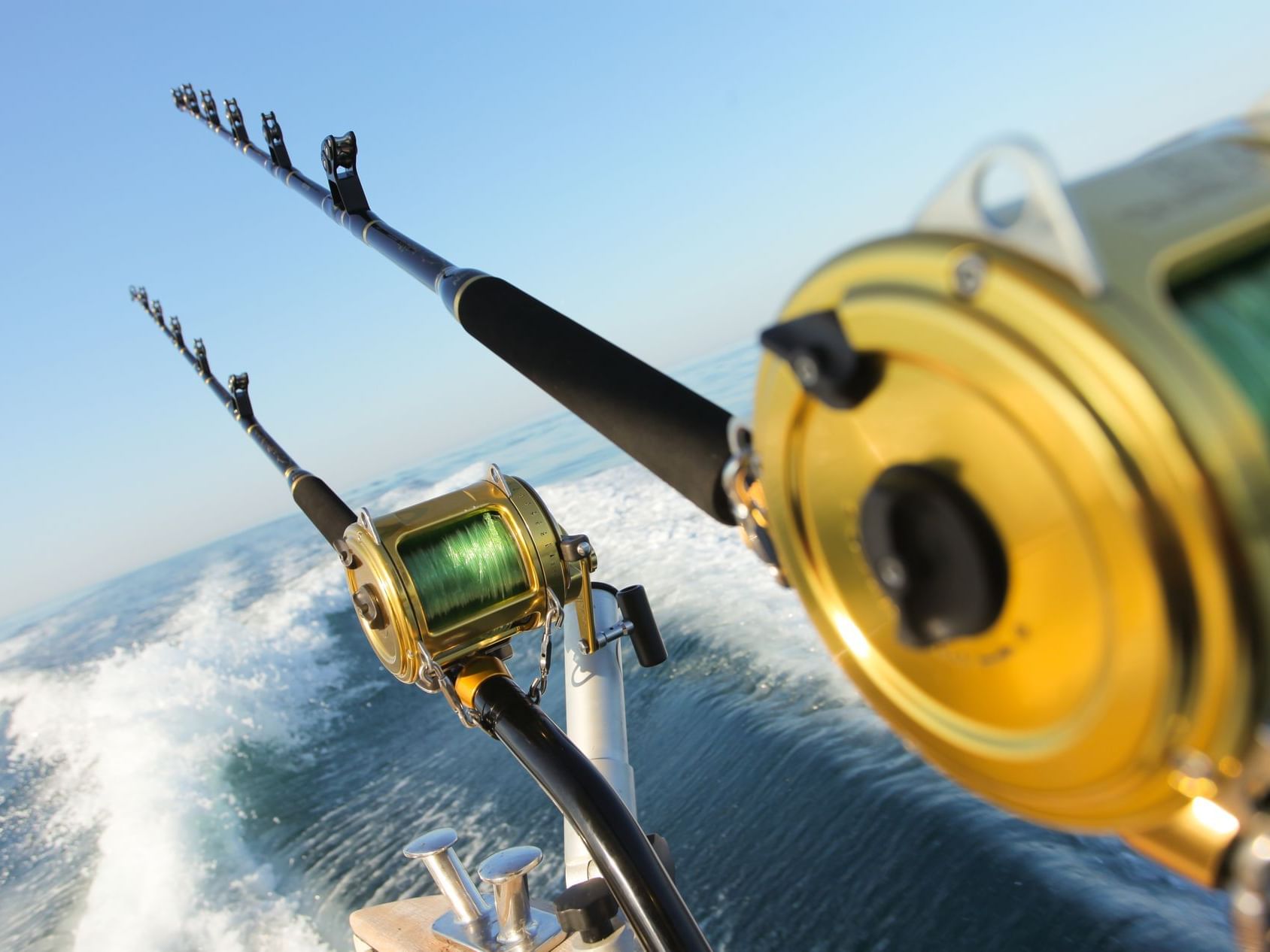 Fishing rods and reels at Matapalo near Marina Bahia Golfito