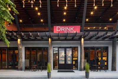 Front view of Drink rooftop bar at U Hotels & Resorts