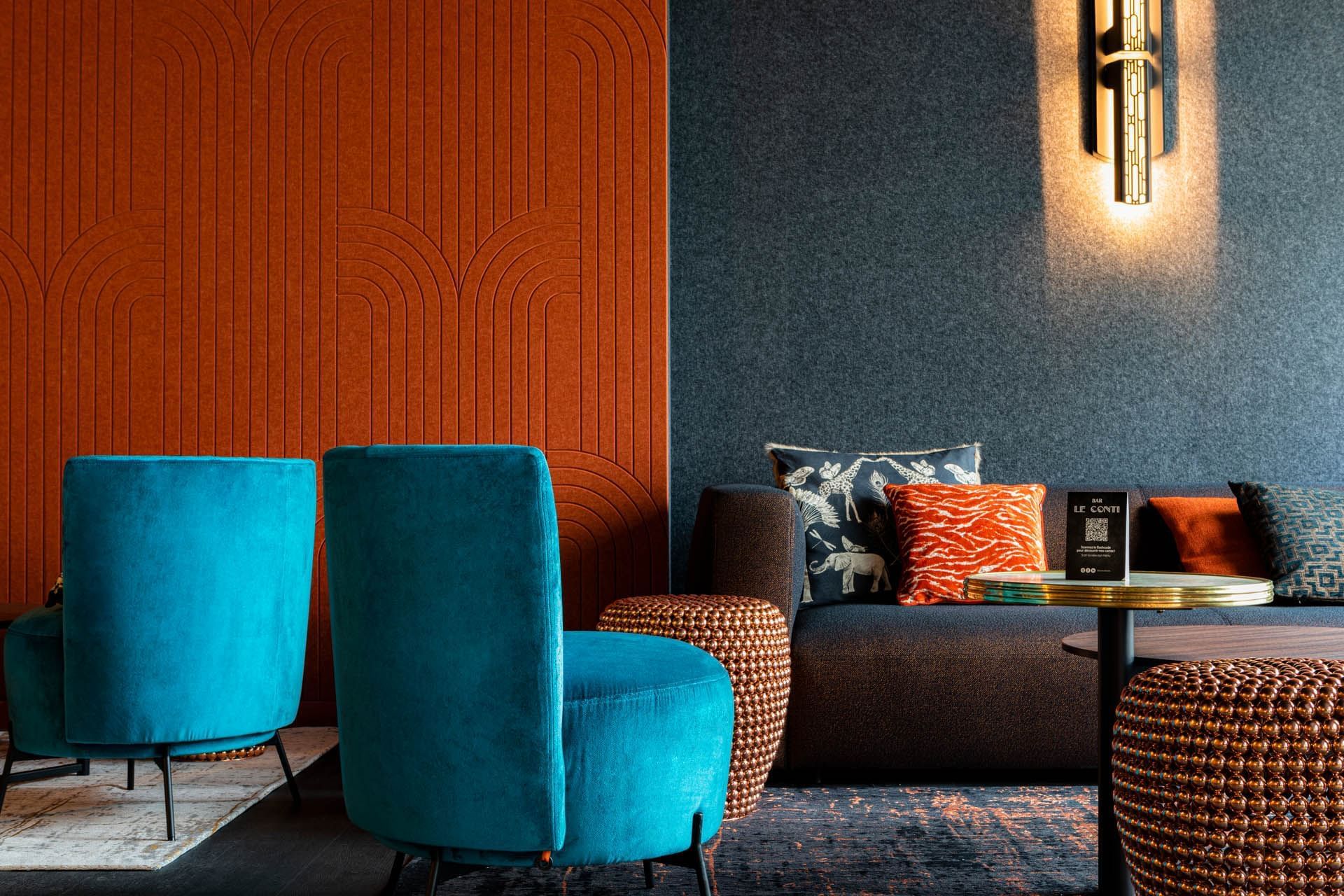 Espace salon du hall à Oceania Le Conti Brest