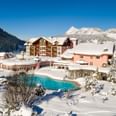 Schönes Winterfoto Wellnesshotel liebes Rot-Flüh im Tannheimertal mit Top Wellness