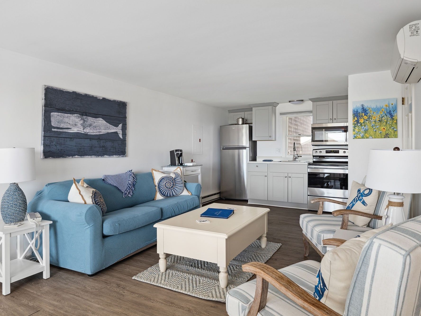 Living Room and kitchen area