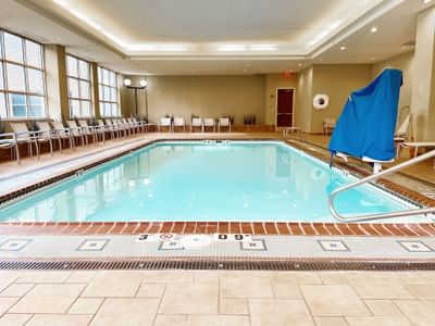 The large indoor pool at Hotel Topeka at City Center