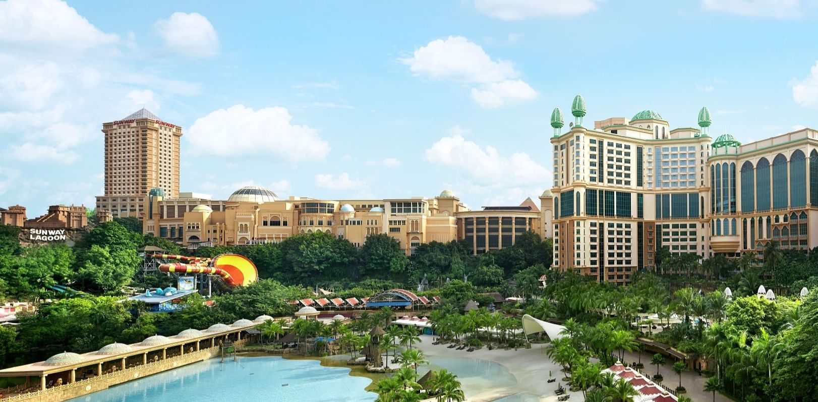 Aerial view of the pool side at Sunway Resort