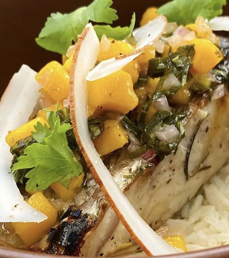Close-up of a delicious food dish served at Mundo Imperial
