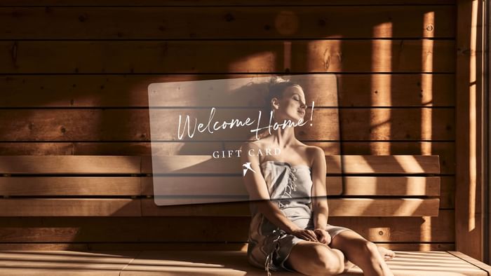 Poster featuring the Welcome Home Gift Card used at Falkensteiner Hotels & Residences