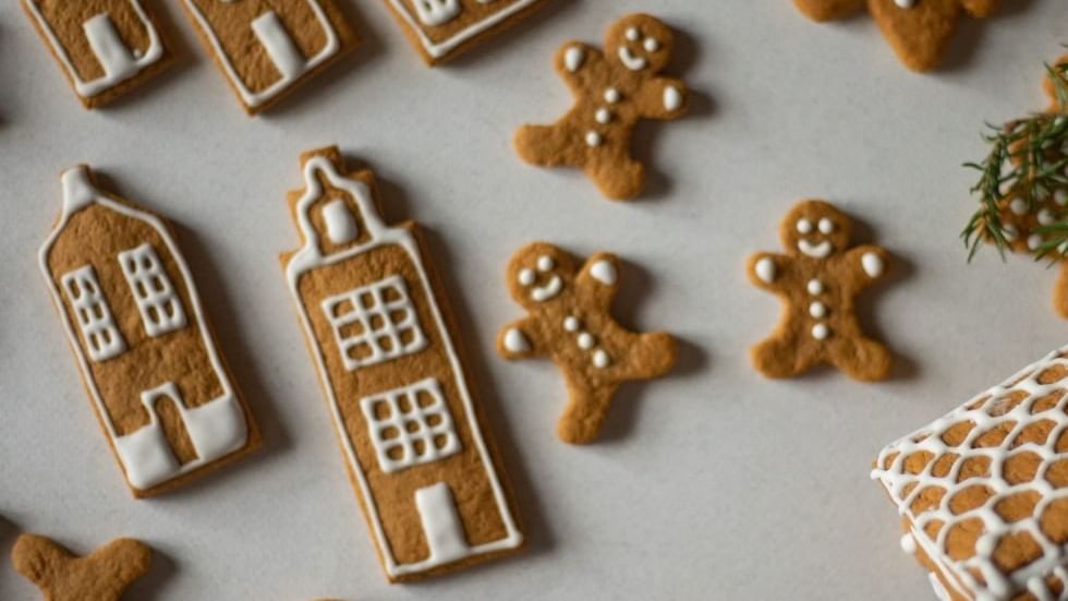 Close-up of various cookie shapes at Falkensteiner Hotels
