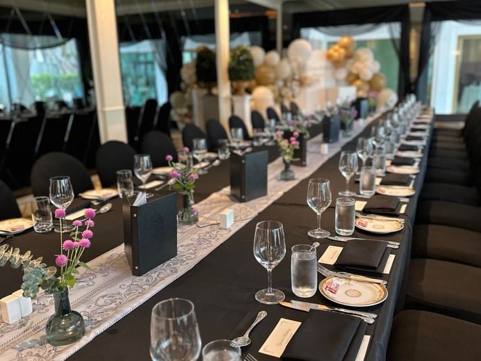 Long dining table in La Finestra at Imperial Gold Coast