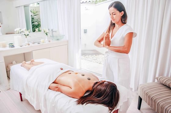 Woman getting treatment in the spa at Retreat Costa Rica