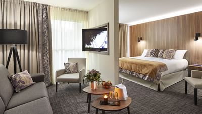 Chambre Junior Suite du ForgesHotel, idéale pour un séjour en famille ou un weekend romantique