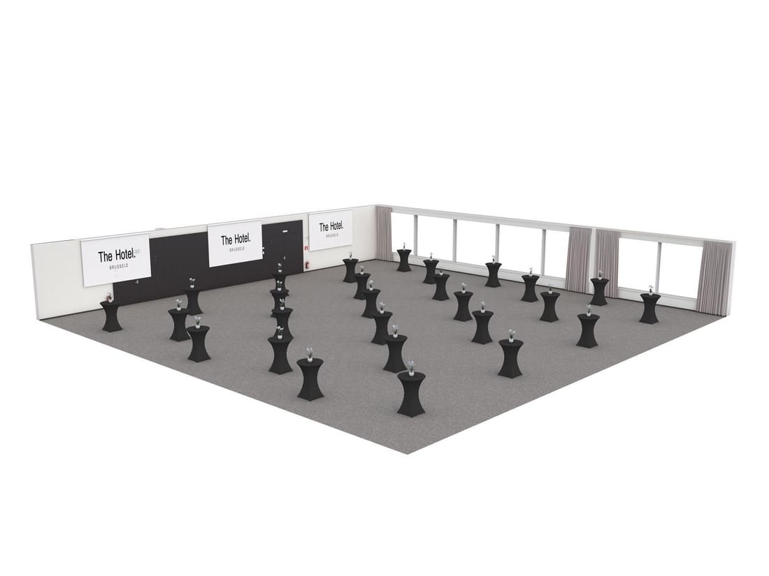 Plan en 3D de la salle du Grand Ballroom à l'Hôtel Brussels