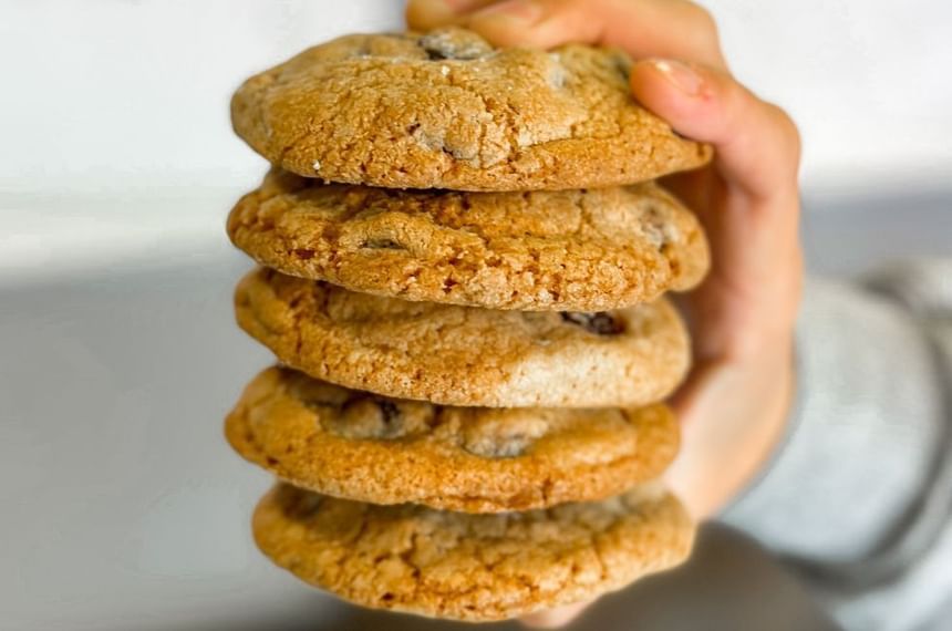 Close-up of a stack of cookies served at Brady Hotels Central Melbourne