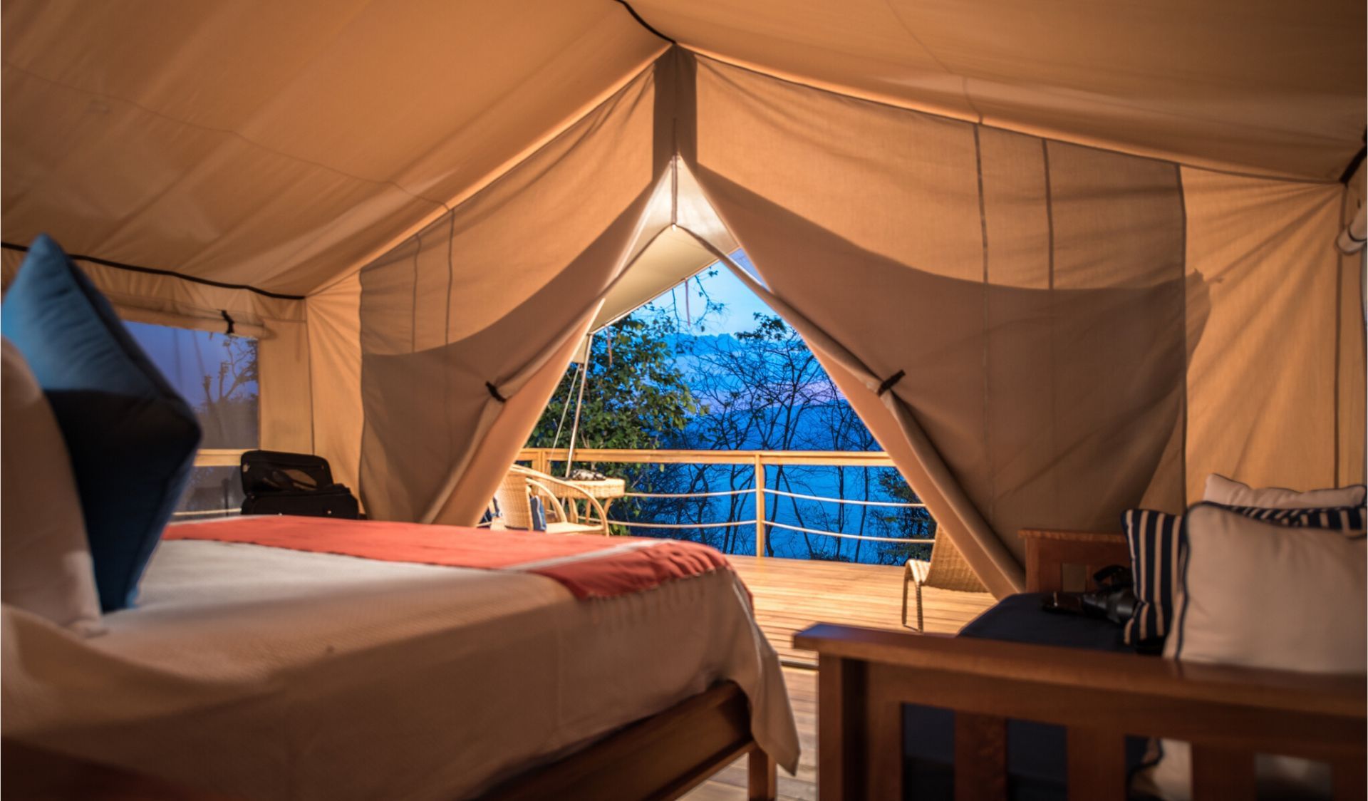 Glamping Tent Suite King Bed Entrance