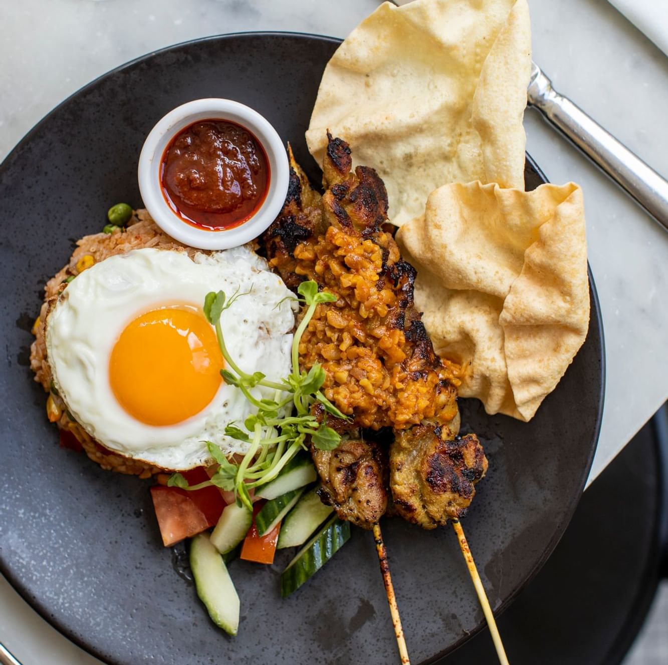 Close up of dish served at Novotel Melbourne on Collin