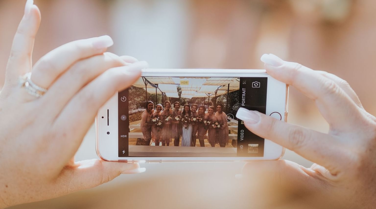 Closeup on a mobile phone picture at Hotel Chester St Davids