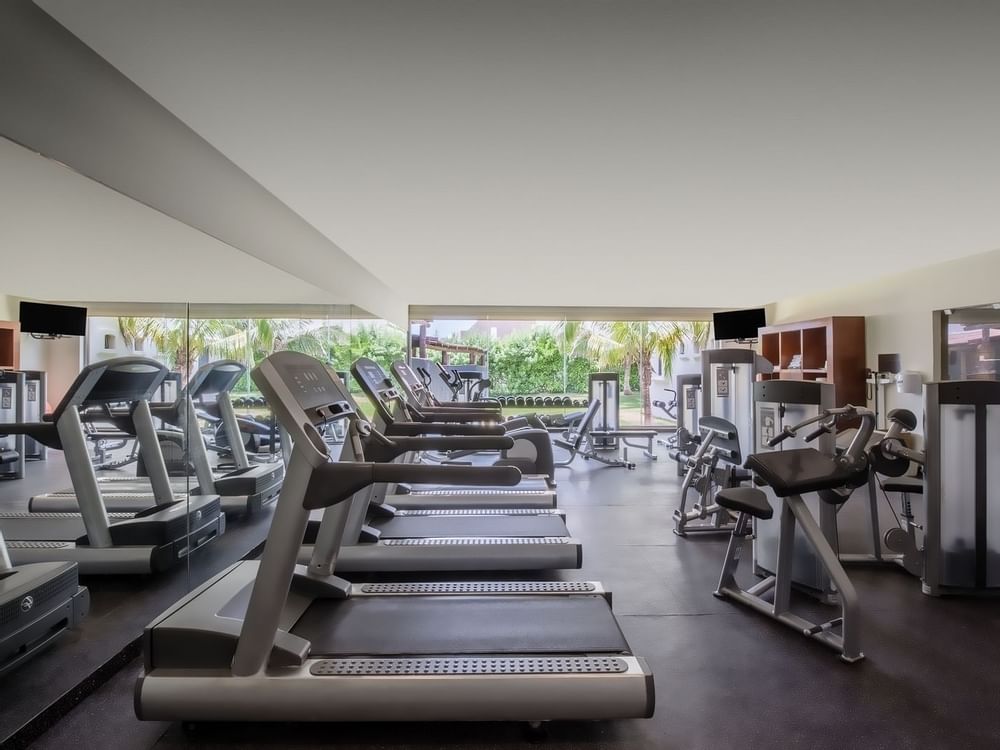Wellness center with treadmills at FA Hotels & Resorts