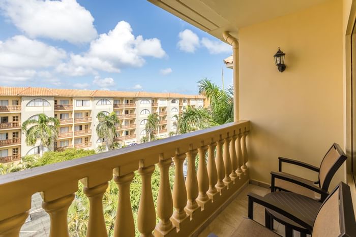 Balcony of One Bedroom Premium King at Eagle Aruba Resort