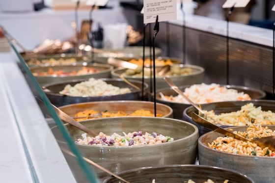 Buffets spread arranged in Foodmaker at Hotel Hubert Brussels