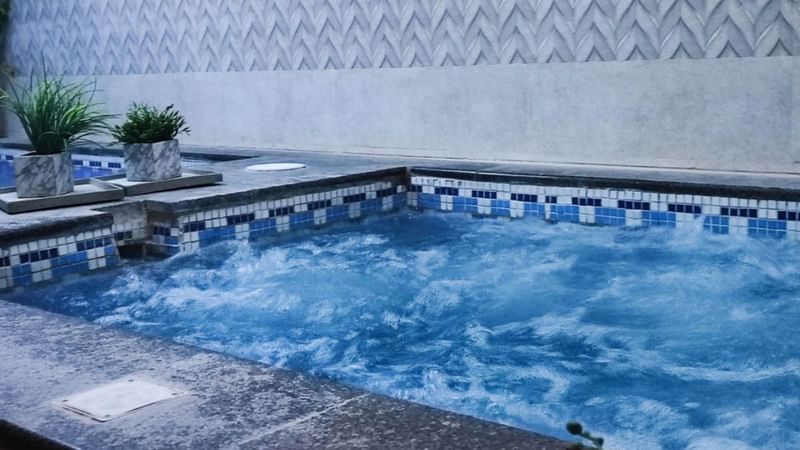 Steaming hot pool in the luxurious Golden Times Spa at Warwick Hotels and Resorts