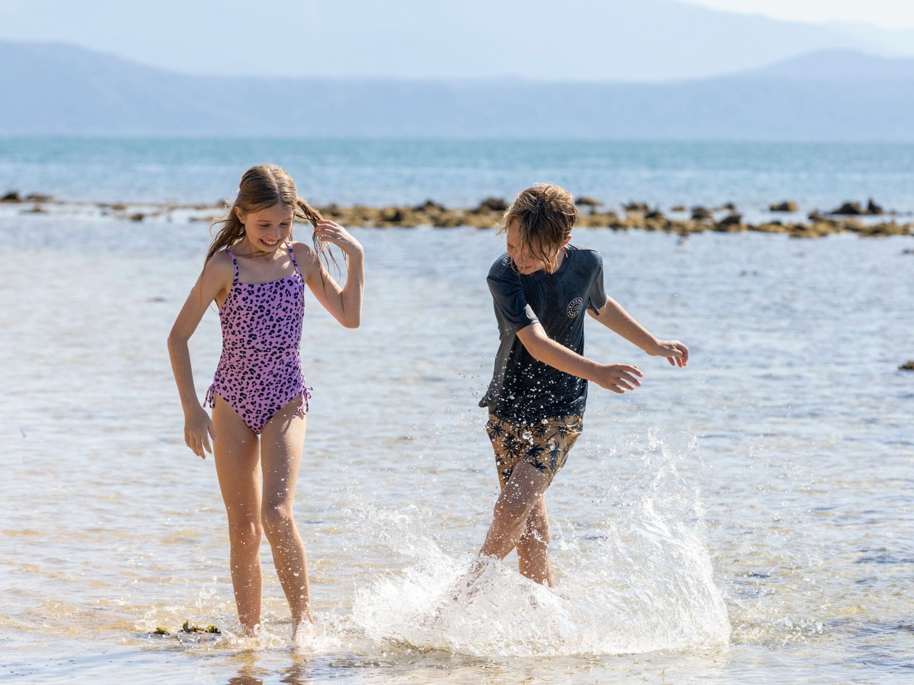 Kids playing in water