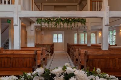Interior view of a chapel at Orsett hall Hotel