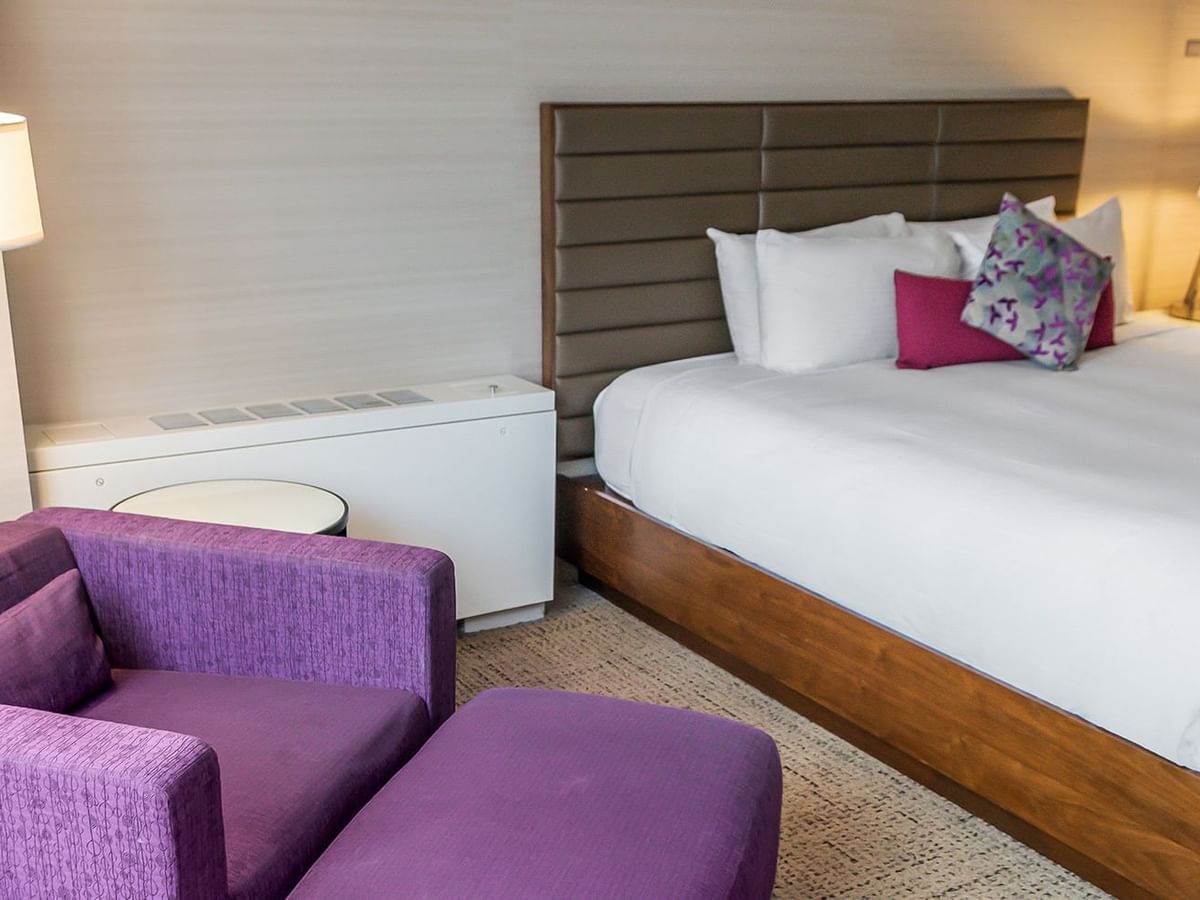 Bedroom in a hotel suite