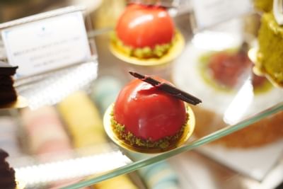 Close-up of poison apple patisserie at Hanoi Daewoo Hotel