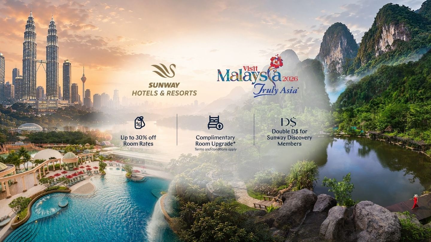 Visit Malaysia Deal, showcasing the best of Sunway City Kuala Lumpur and Banjaran Hotsprings Retreat