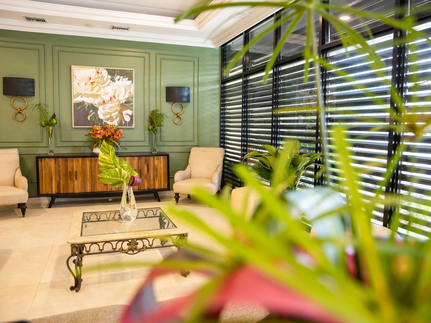 Interior of a lounge area at Courtleigh Hotel & Suites